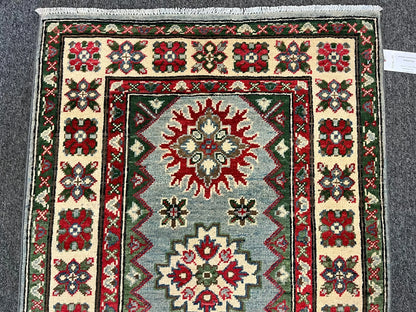 Kazak Multicolor 3X4 Handmade Wool Rug # 13017