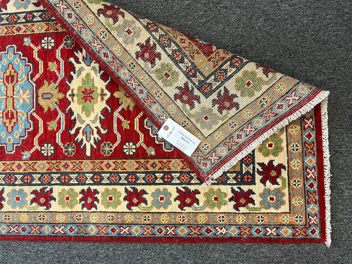 Kazak Multicolor 3X4 Handmade Wool Rug # 13334