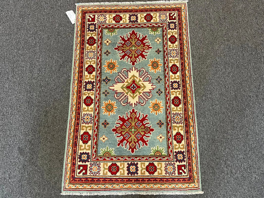 Kazak Multicolor 3X4 Handmade Wool Rug # 13343