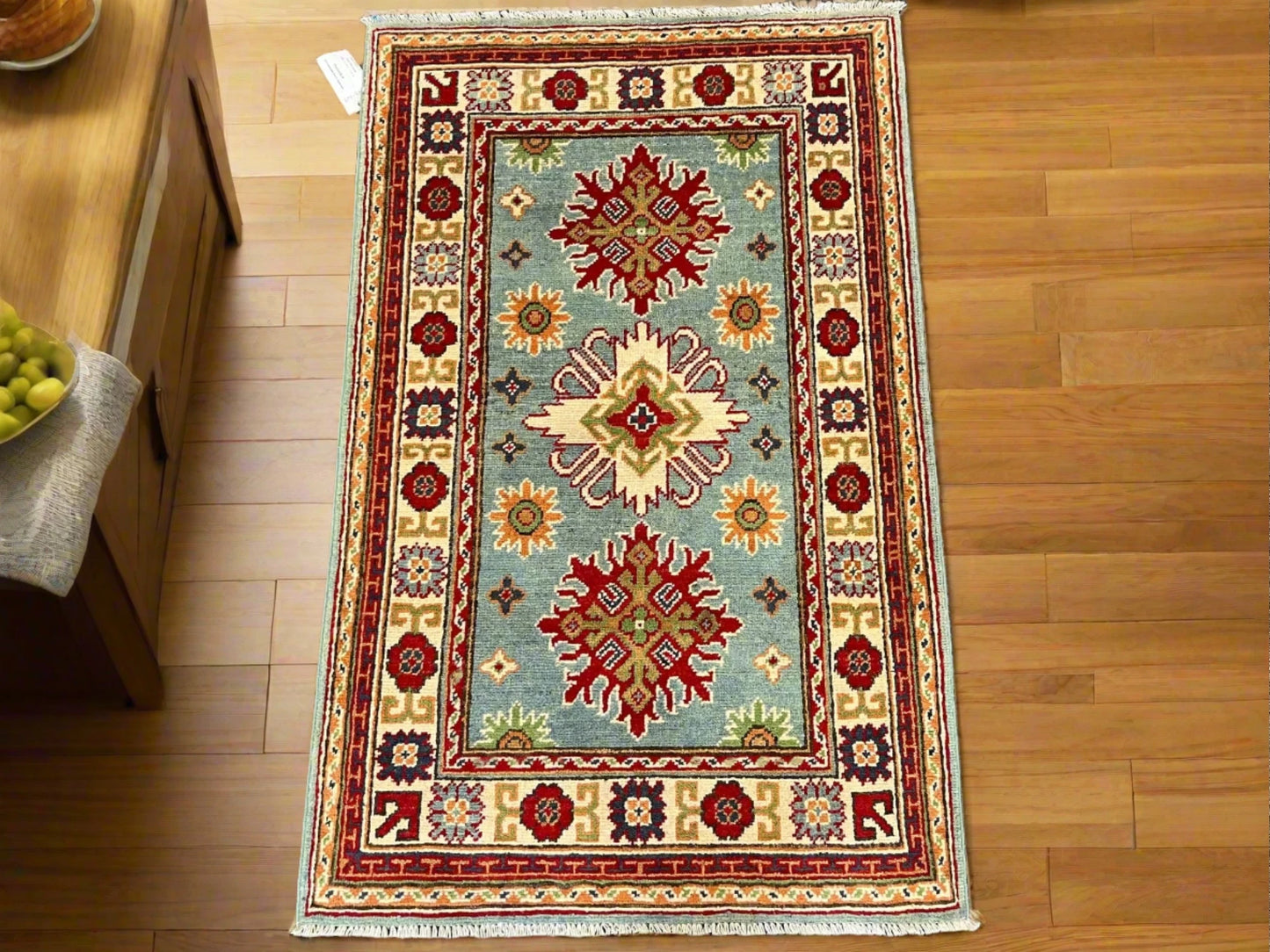 Kazak Multicolor 3X4 Handmade Wool Rug # 13343