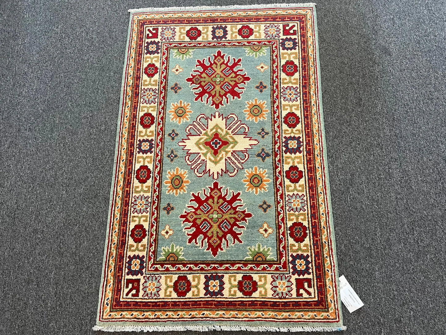 Kazak Multicolor 3X4 Handmade Wool Rug # 13343