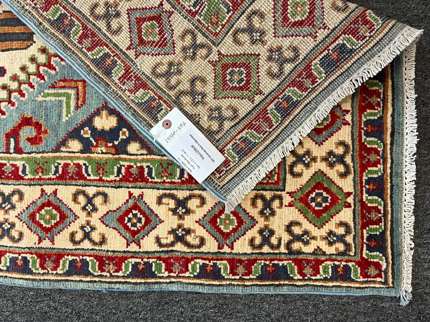 Kazak Multicolor 3X4 Handmade Wool Rug # 13330