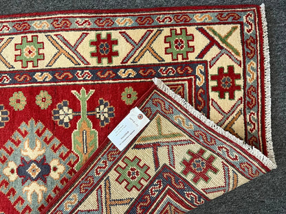 Kazak Red 3X4 Handmade Wool Rug # 13027