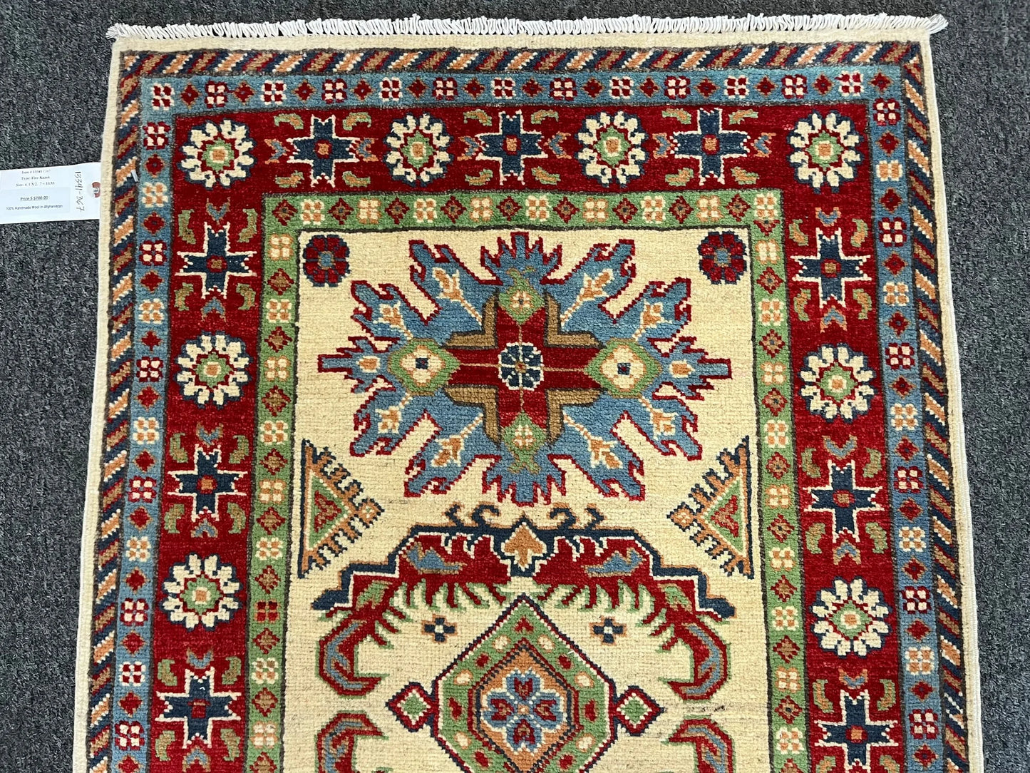 Kazak Multicolor 3X4 Handmade Wool Rug # 13341