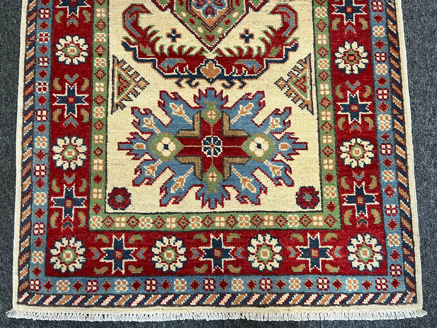 Kazak Multicolor 3X4 Handmade Wool Rug # 13341