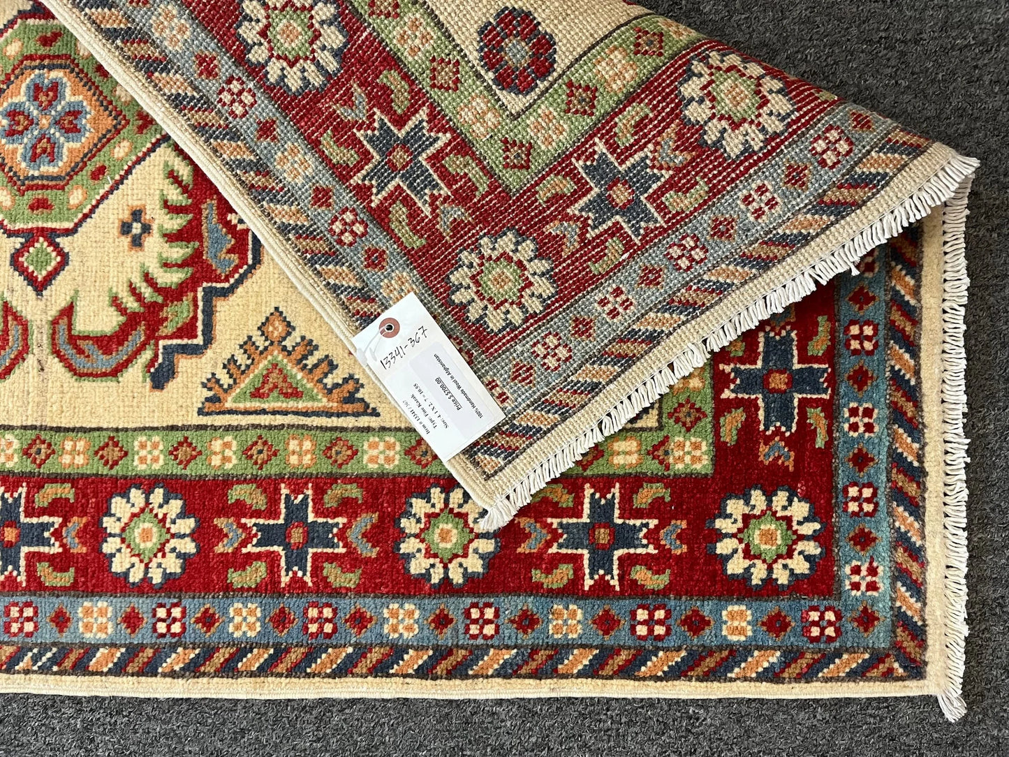 Kazak Multicolor 3X4 Handmade Wool Rug # 13341