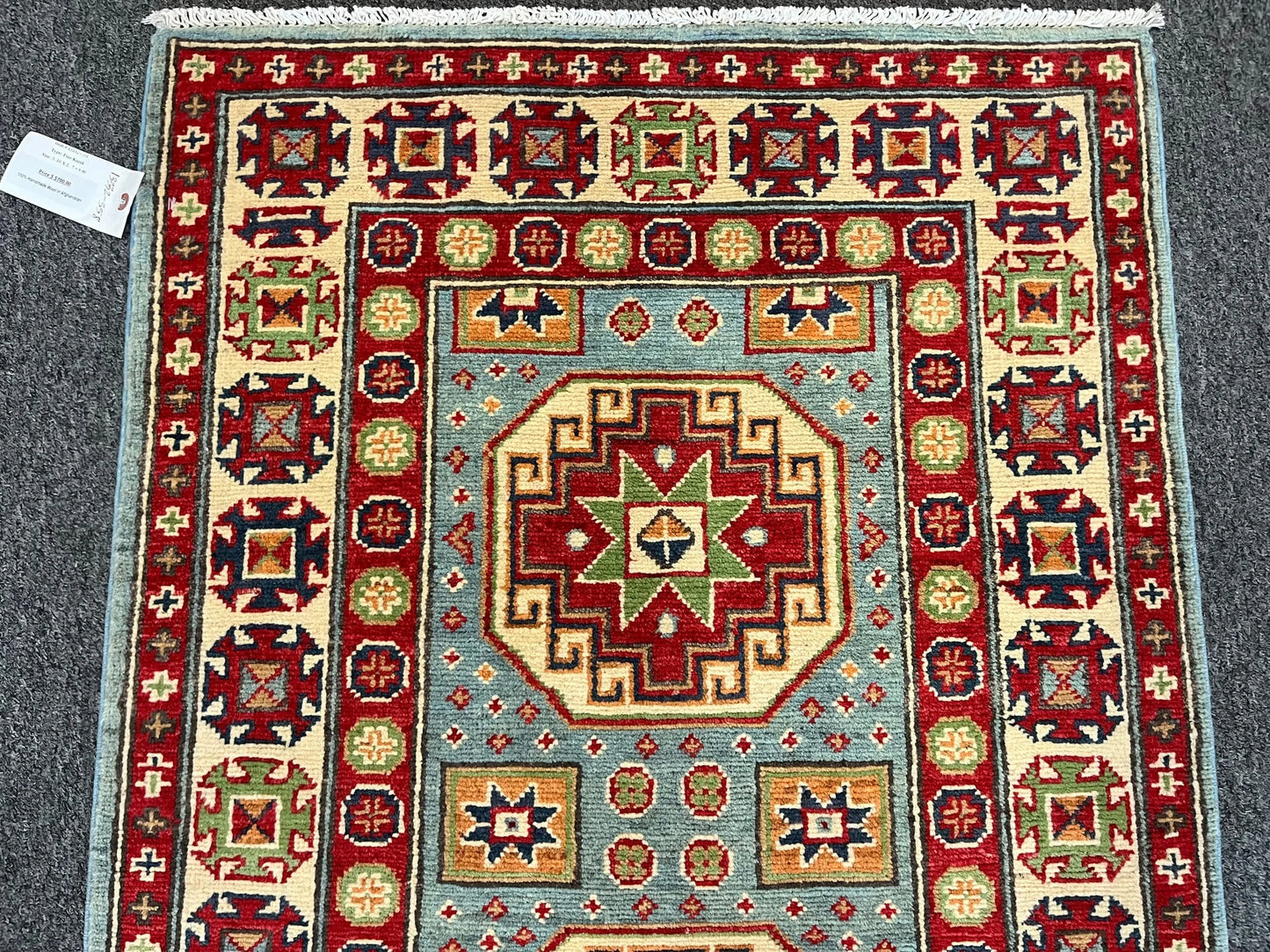 Kazak Multicolor 3X4 Handmade Wool Rug # 13332