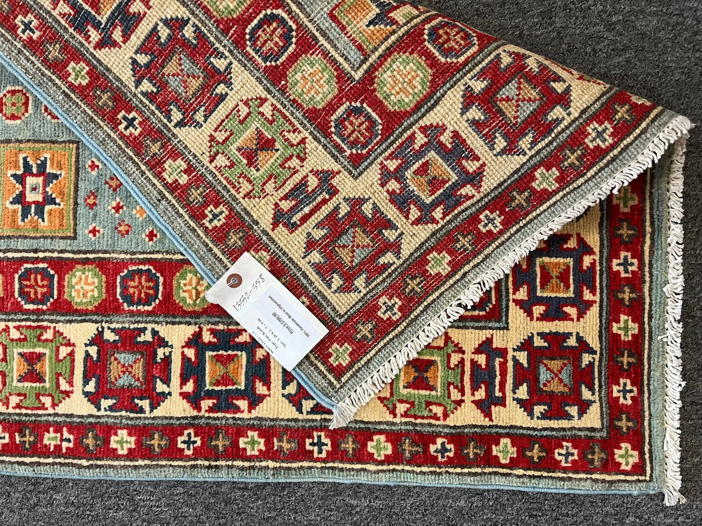 Kazak Multicolor 3X4 Handmade Wool Rug # 13332