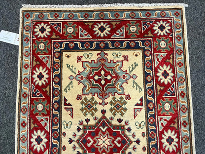 Kazak Multicolor 3X4 Handmade Wool Rug # 13338