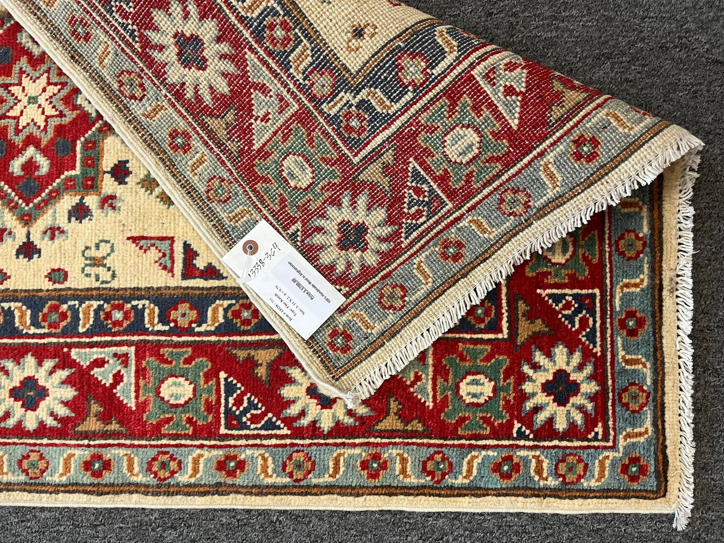 Kazak Multicolor 3X4 Handmade Wool Rug # 13338