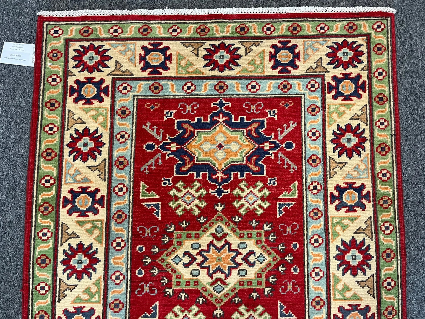 Kazak Multicolor 3X4 Handmade Wool Rug # 13294