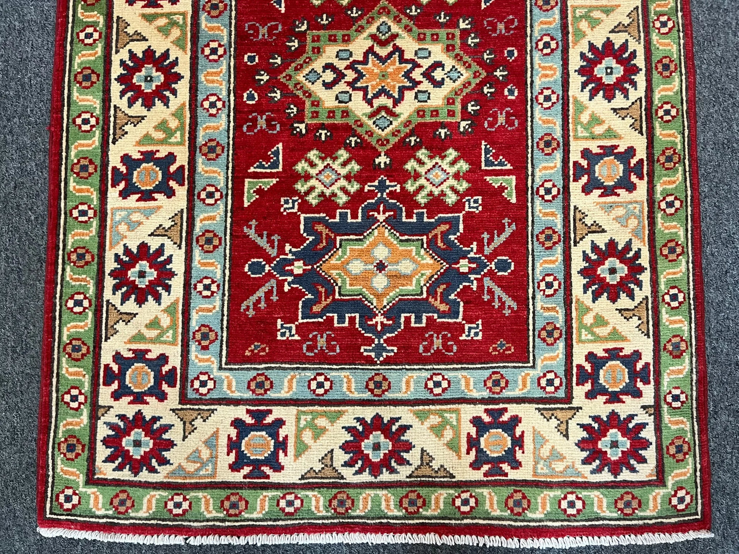 Kazak Multicolor 3X4 Handmade Wool Rug # 13294