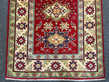 Kazak Multicolor 3X4 Handmade Wool Rug # 13294