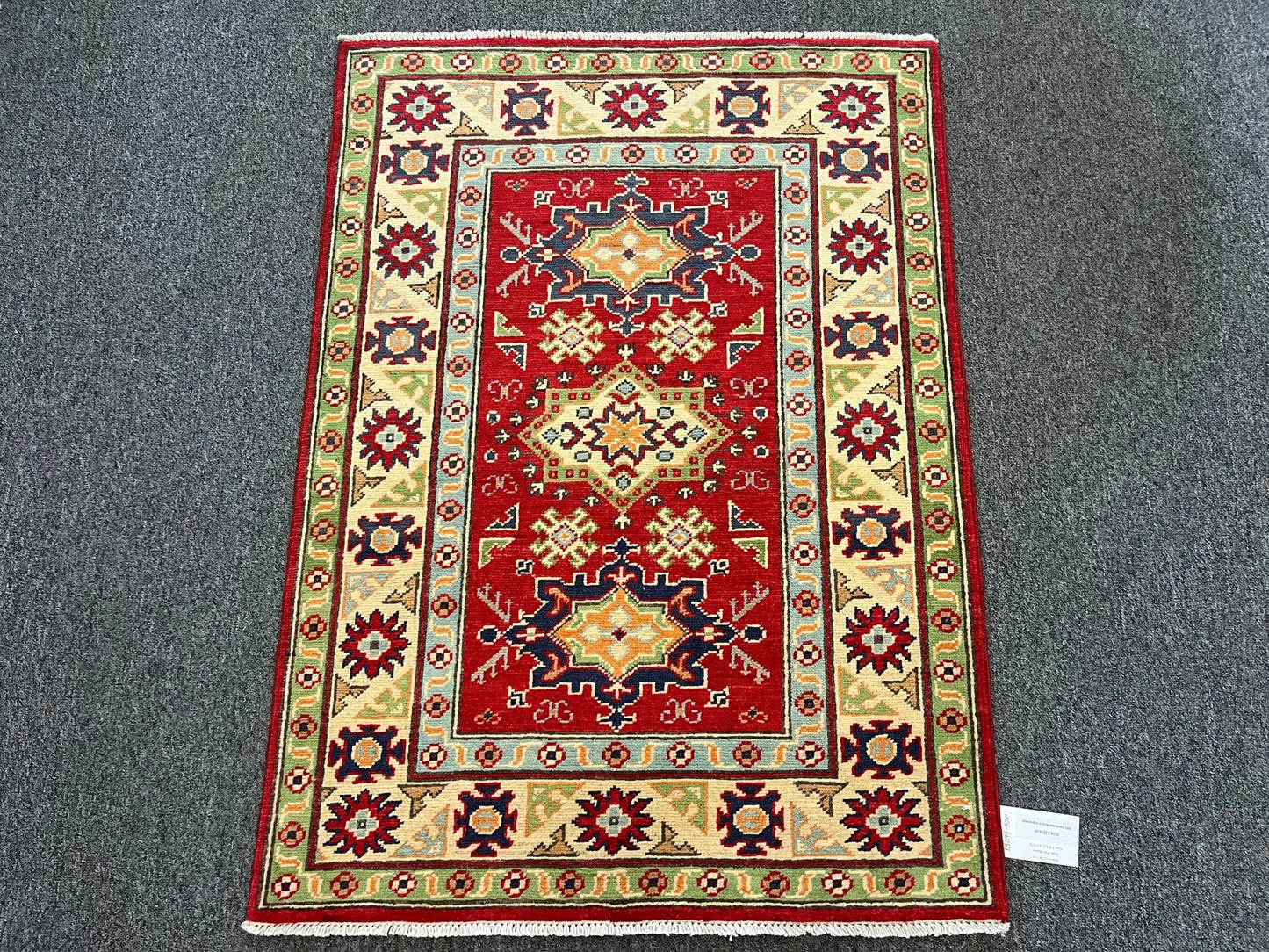 Kazak Multicolor 3X4 Handmade Wool Rug # 13294