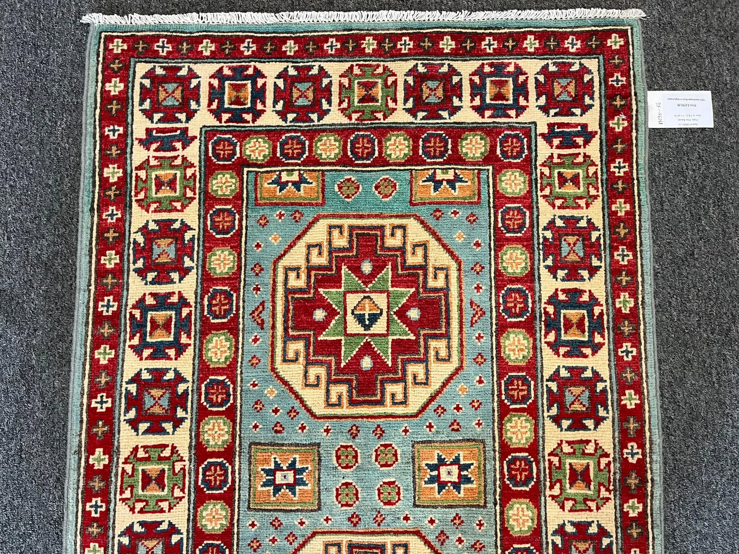 Kazak Multicolor 3X4 Handmade Wool Rug # 13030