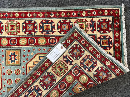 Kazak Multicolor 3X4 Handmade Wool Rug # 13030