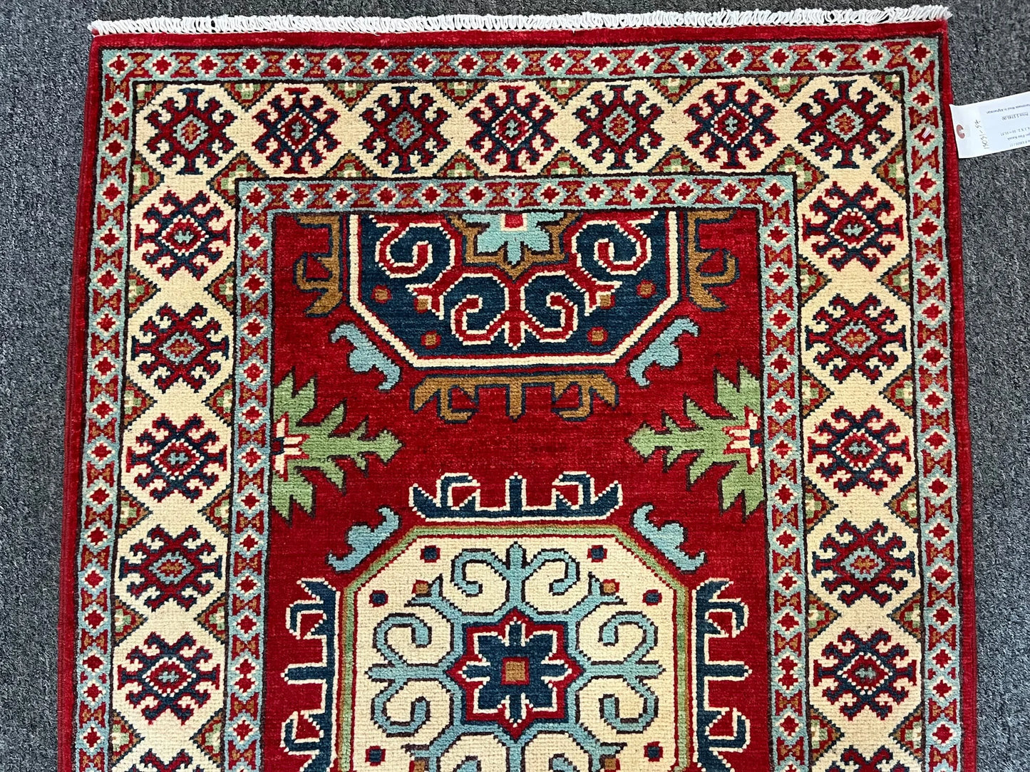 Kazak Red 3X4 Handmade Wool Rug # 13031