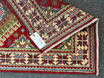 Kazak Red 3X4 Handmade Wool Rug # 13300