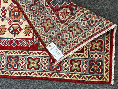 Kazak Red 3X4 Handmade Wool Rug # 13297