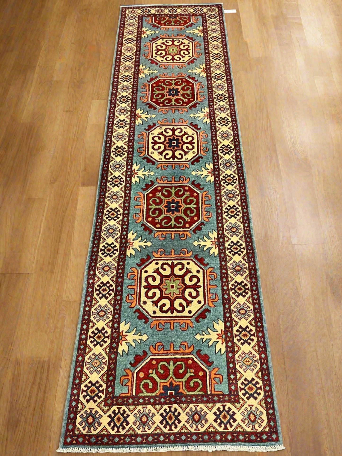 Kazak Tribal 2' 9"X10 Handmade Wool Runner Rug # 12983