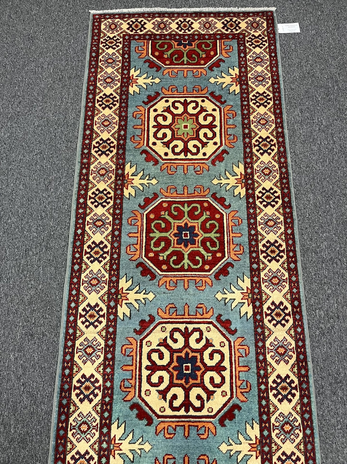 Kazak Tribal 2' 9"X10 Handmade Wool Runner Rug # 12983