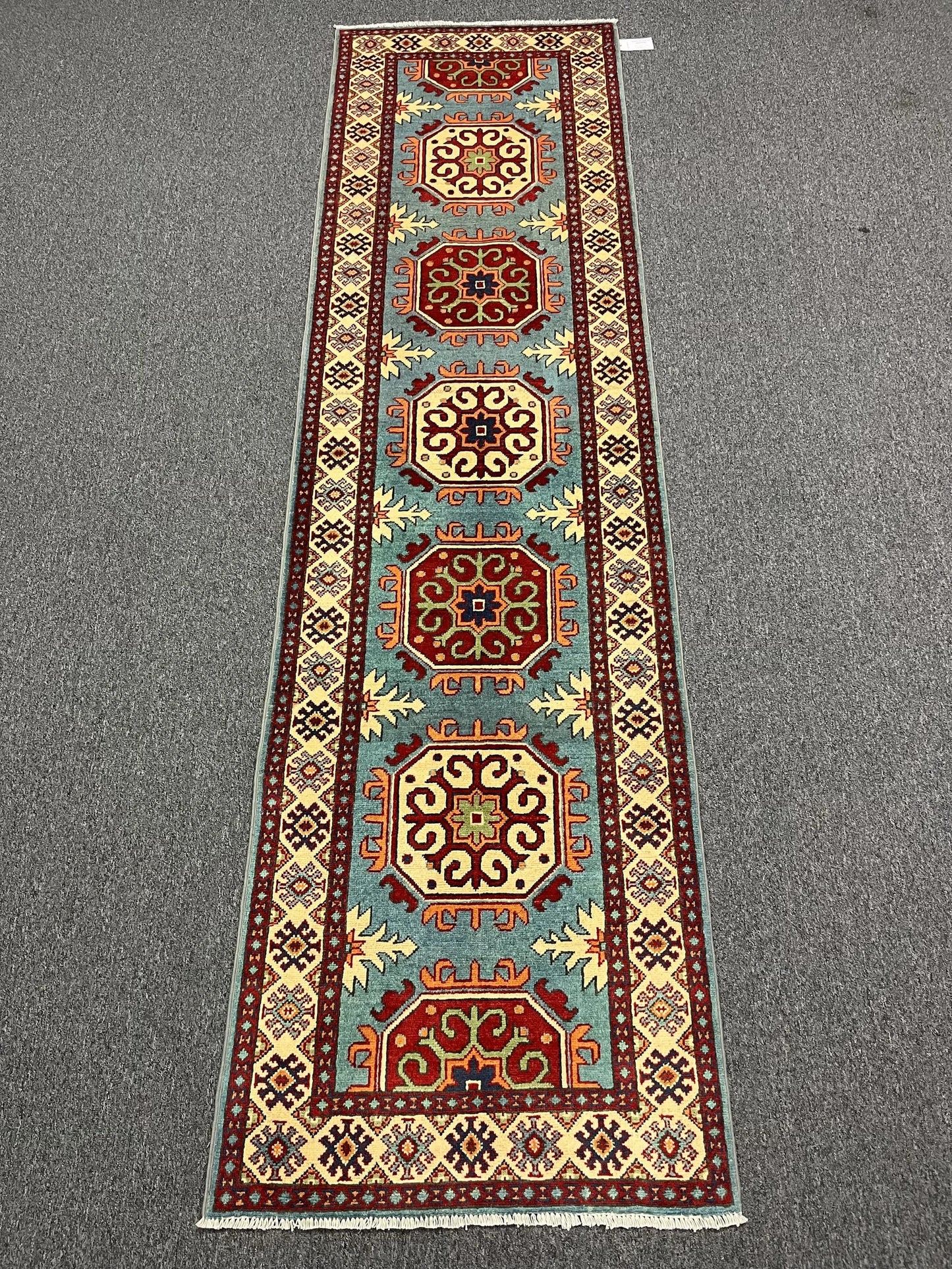 Kazak Tribal 2' 9"X10 Handmade Wool Runner Rug # 12983