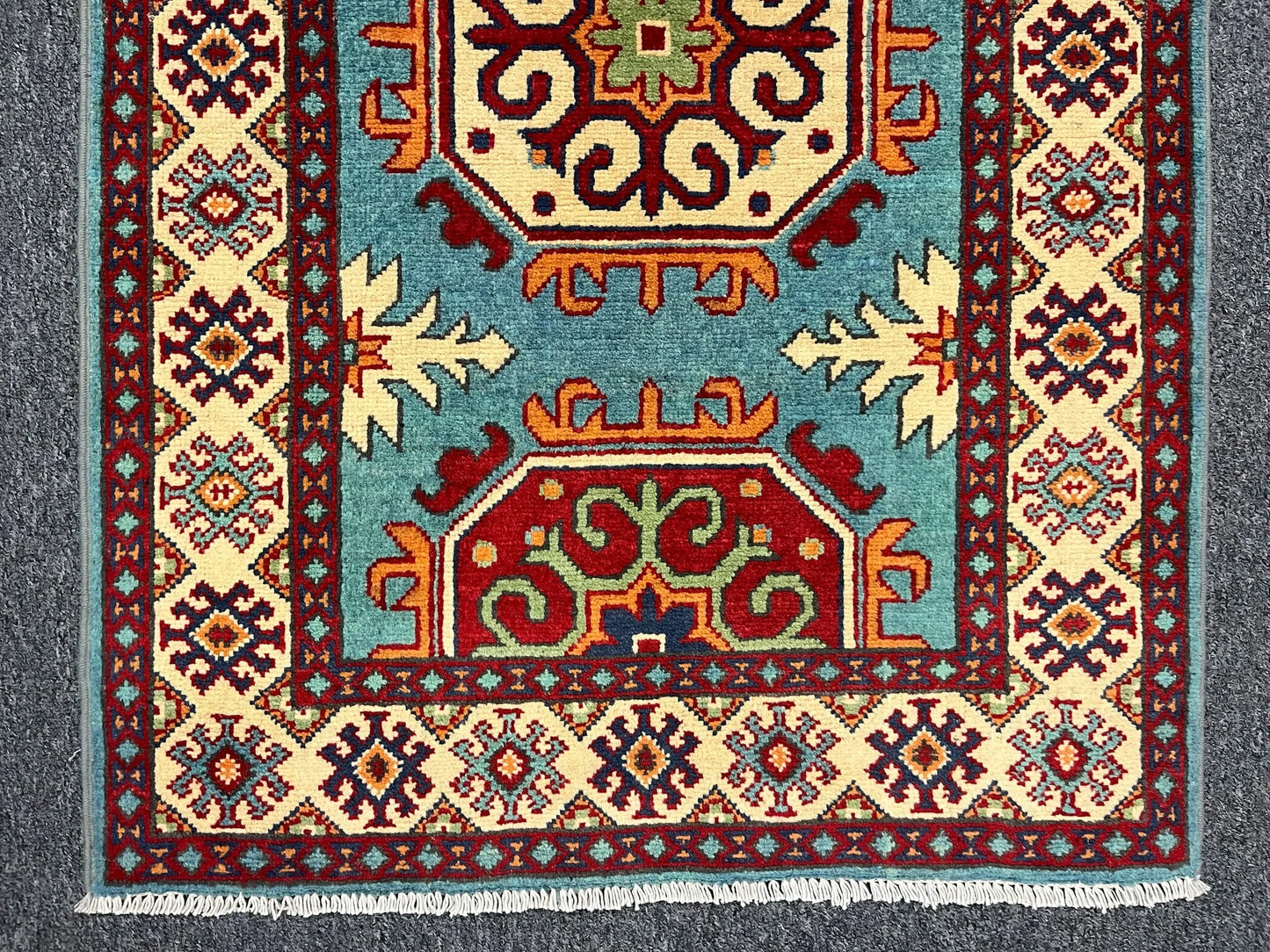 Kazak Tribal 2' 9"X10 Handmade Wool Runner Rug # 12983