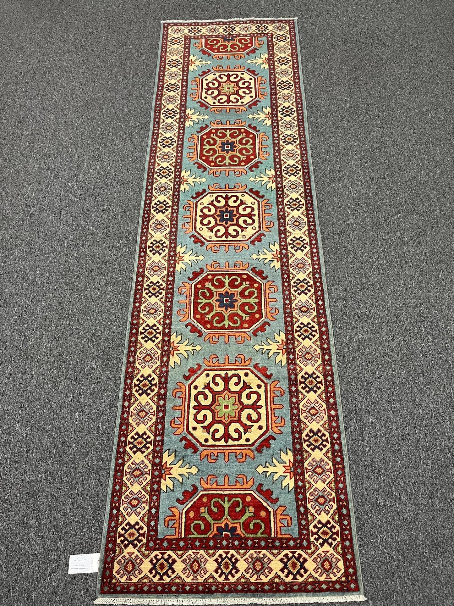 Kazak Tribal 2' 9"X10 Handmade Wool Runner Rug # 12983