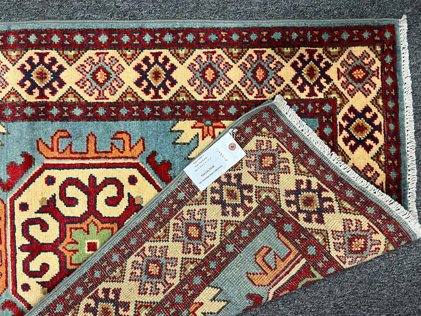 Kazak Tribal 2' 9"X10 Handmade Wool Runner Rug # 12983