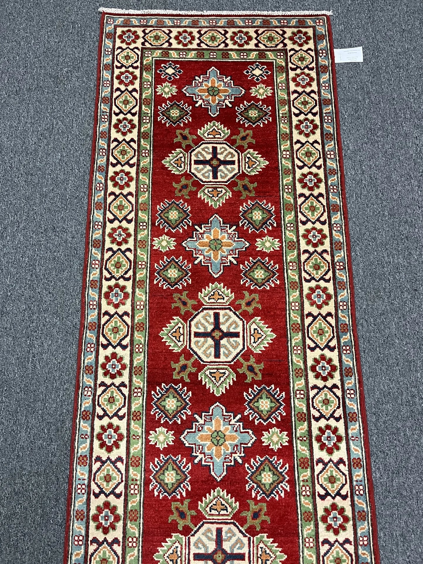 2' 7" X 10' Kazak Handmade Wool Hallway Runner # 12981