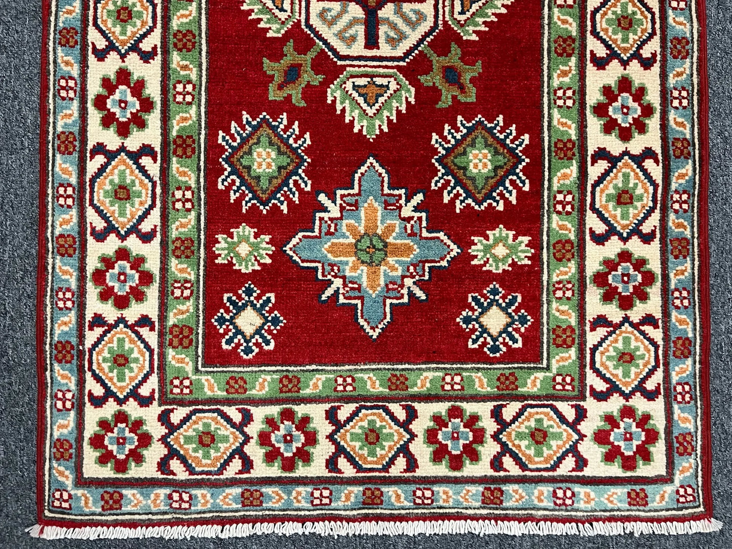 2' 7" X 10' Kazak Handmade Wool Hallway Runner # 12981