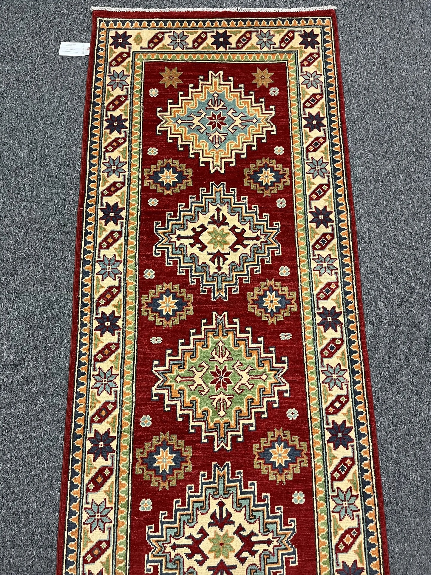 Kazak Tribal 2' 9"X10 Handmade Wool Runner Rug # 13329