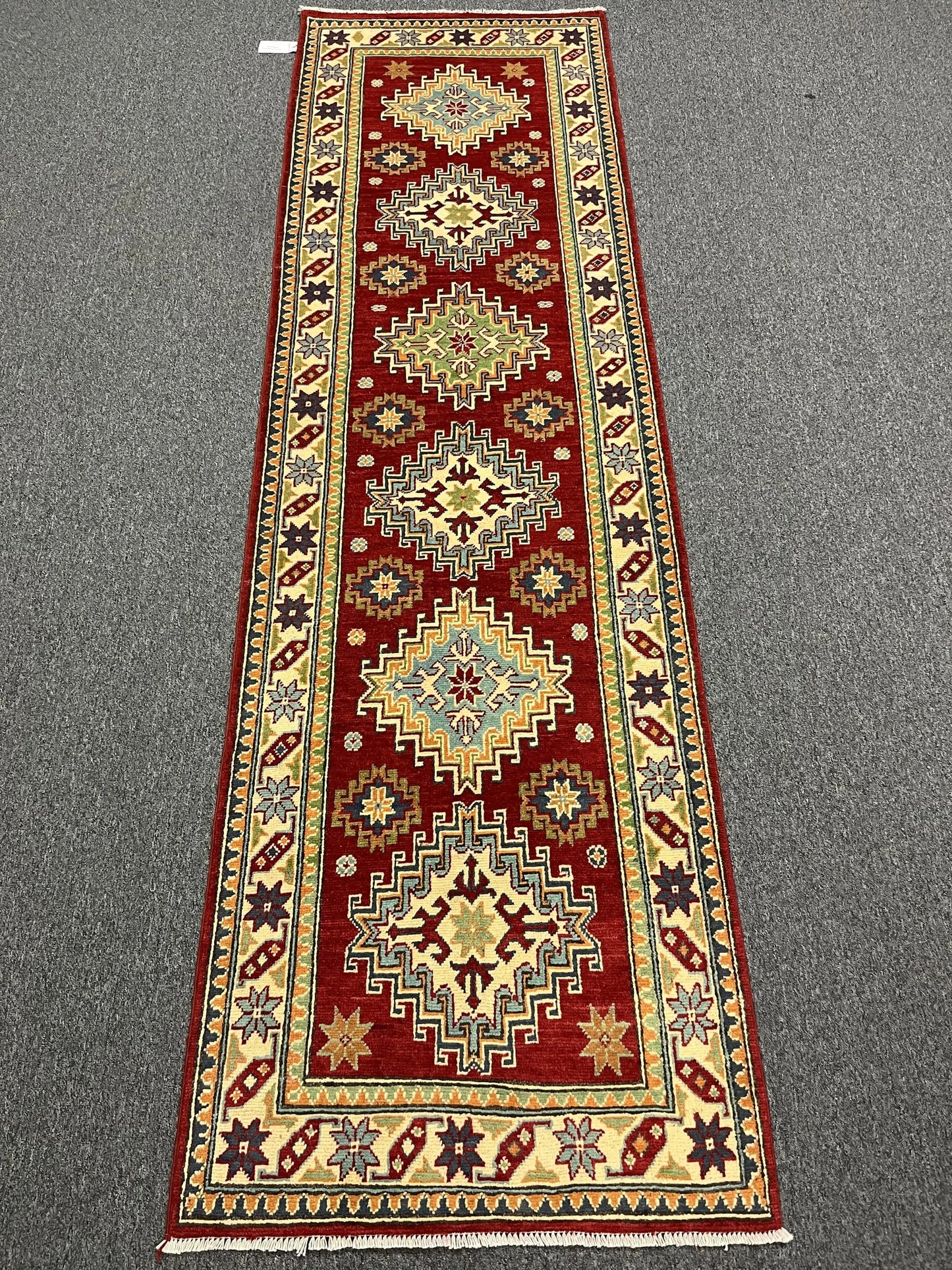 Kazak Tribal 2' 9"X10 Handmade Wool Runner Rug # 13329