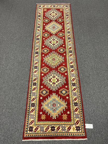 Kazak Tribal 2' 9"X10 Handmade Wool Runner Rug # 13329