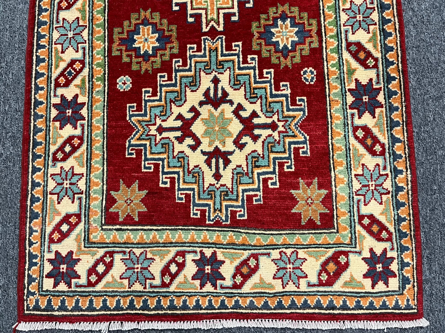 Kazak Tribal 2' 9"X10 Handmade Wool Runner Rug # 13329