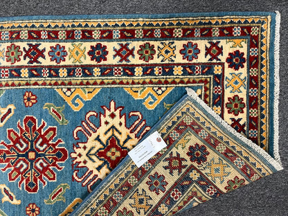 Kazak Tribal 2' 9"X10 Handmade Wool Runner Rug # 12976