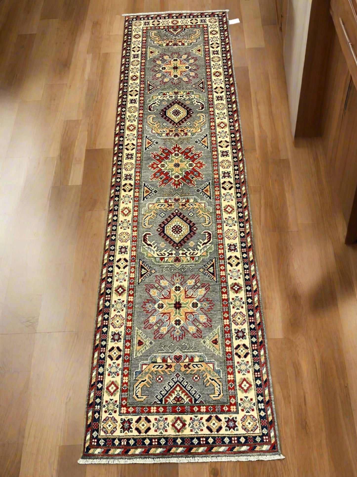 Kazak Tribal 2' 8"X10 Handmade Wool Runner Rug # 12977