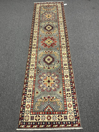 Kazak Tribal 2' 8"X10 Handmade Wool Runner Rug # 12977