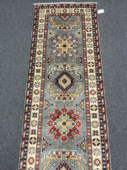 Kazak Tribal 2' 8"X10 Handmade Wool Runner Rug # 12977