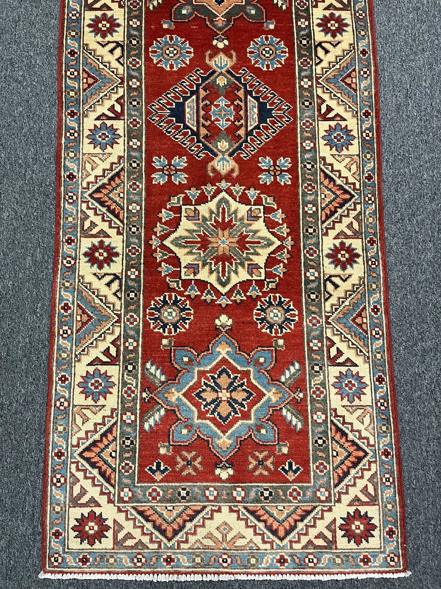 Kazak Tribal 2' 7"X10 Handmade Wool Runner Rug # 12727