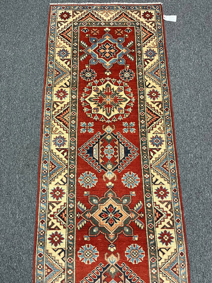 Kazak Tribal 2' 7"X10 Handmade Wool Runner Rug # 12727