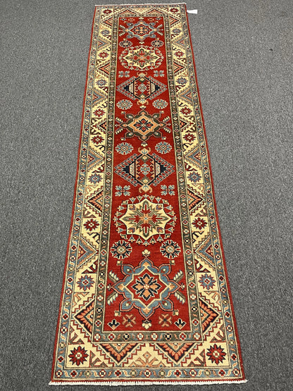 Kazak Tribal 2' 7"X10 Handmade Wool Runner Rug # 12727