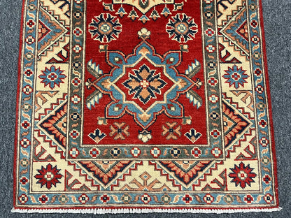 Kazak Tribal 2' 7"X10 Handmade Wool Runner Rug # 12727