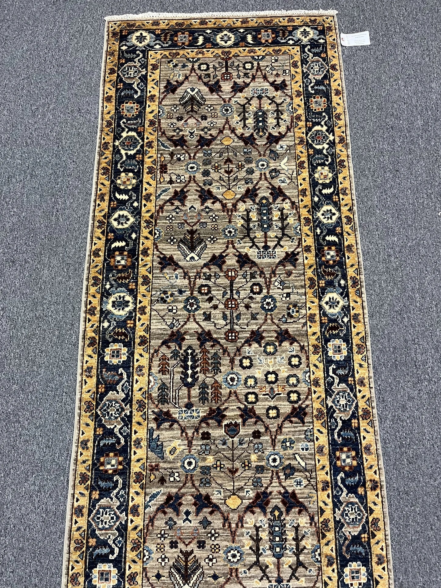 Afghan Bijar Geometric 2' 9"X10 Handmade Wool Rug # 13228