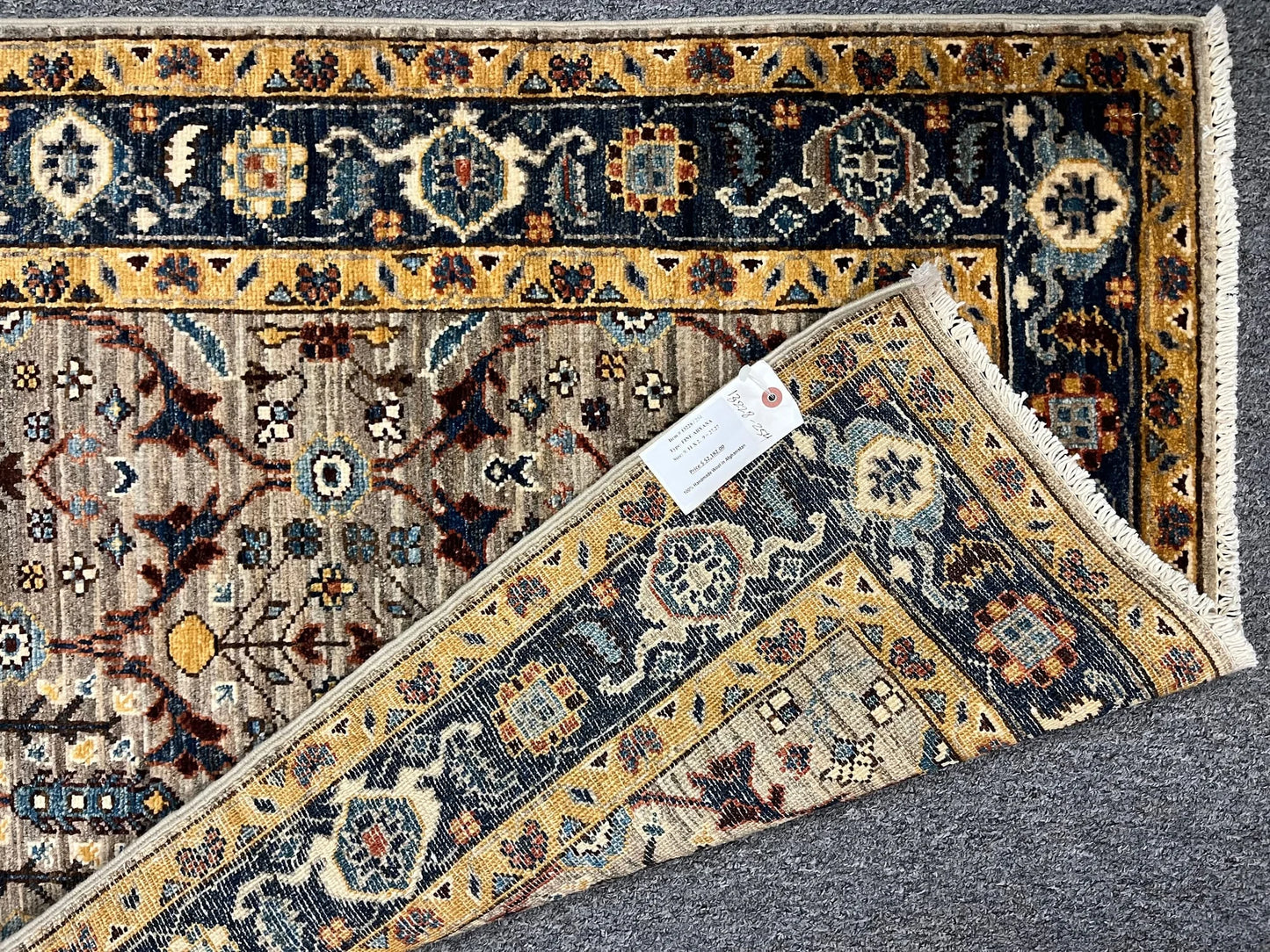 Afghan Bijar Geometric 2' 9"X10 Handmade Wool Rug # 13228