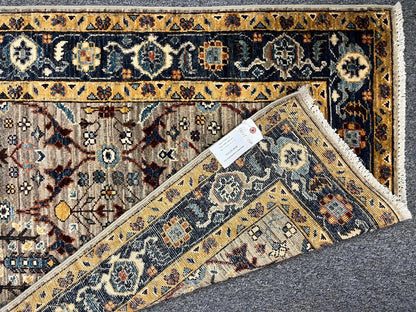 Afghan Bijar Geometric 2' 9"X10 Handmade Wool Rug # 13228