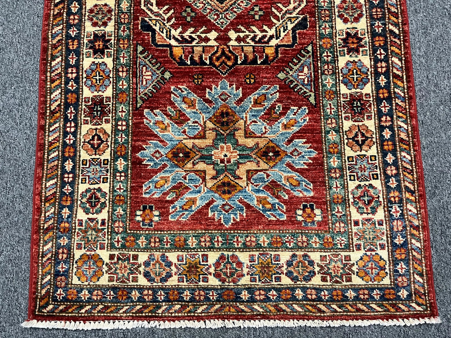 Super Kazak 2' 7"X7' Handmade Wool Hallway Runner # 13071