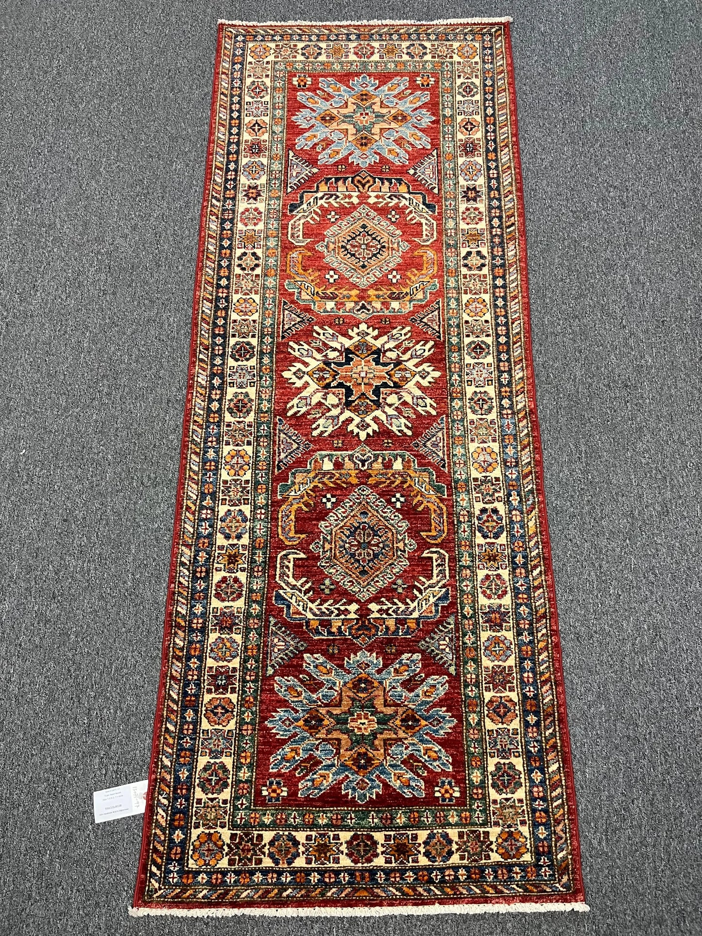 Super Kazak 2' 7"X7' Handmade Wool Hallway Runner # 13071