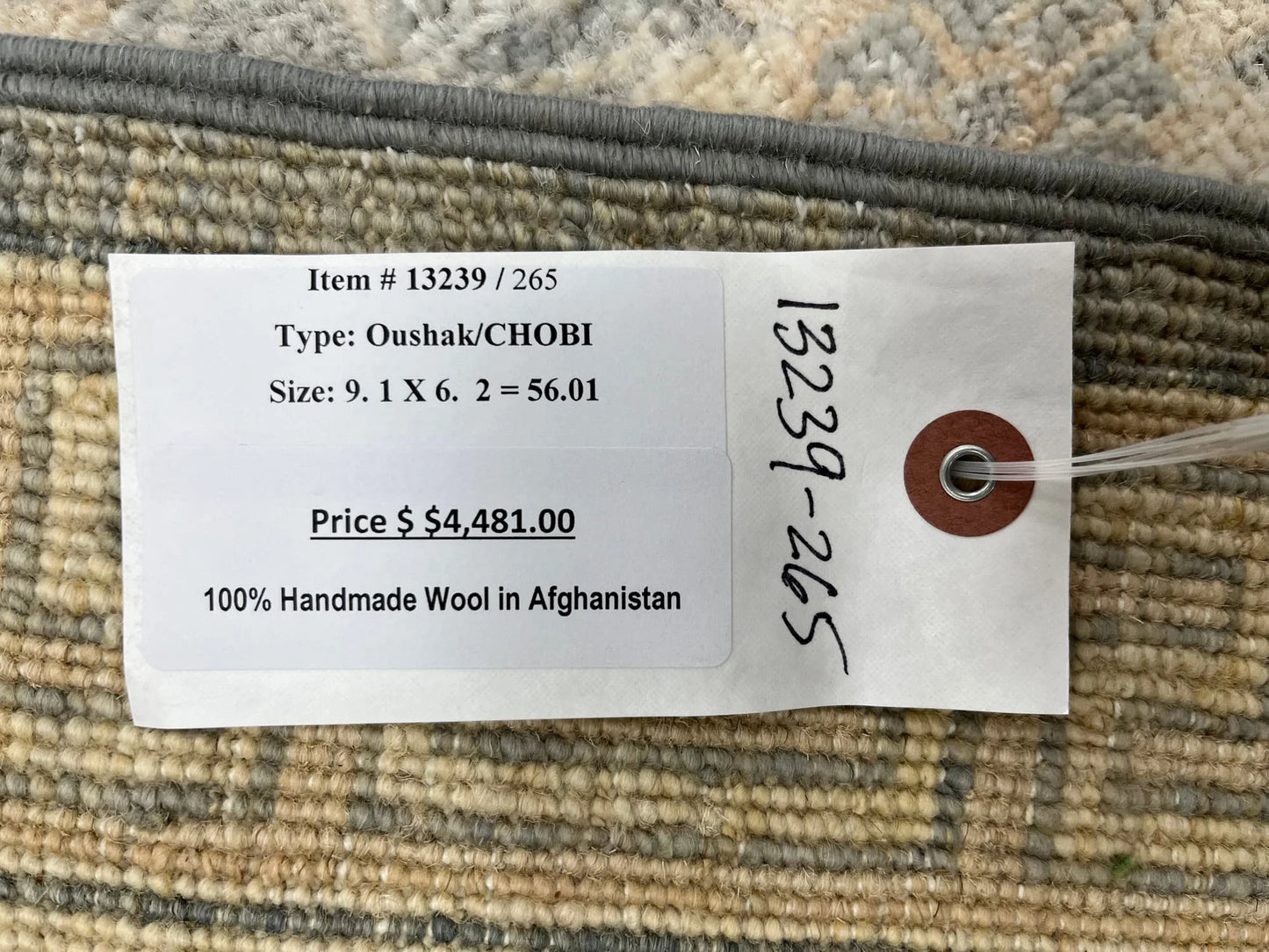 6' X 9' Oushak Ziegler Handmade Wool Rug # 13239