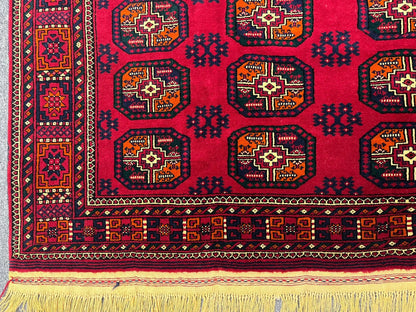 Turkmen Ahal Gul 6X10 Handmade Wool Rug # 13425